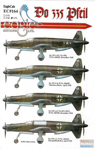 ECL72164 1:72 Eagle Editions Do 335 Pfeil