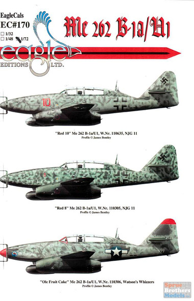ECL72170 1:72 Eagle Editions Me 262B-1a/U1