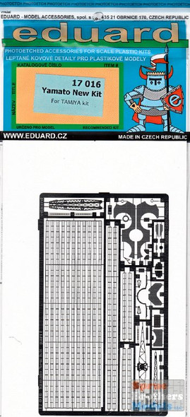 EDU17016 1:700 Eduard PE - Yamato (new tool kit) Detail Set (TAM kit) #17016