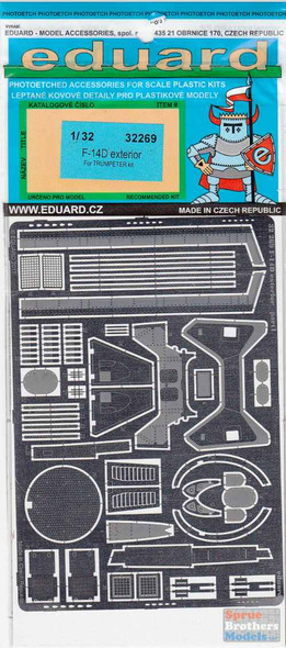 EDU32269 1:32 Eduard PE - F-14D Tomcat Exterior Detail Set (TRP kit) #32269