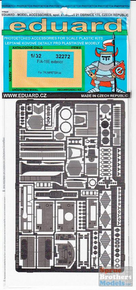 EDU32272 1:32 Eduard PE - F-18E Super Hornet Exterior Detail Set (TRP kit) #32272