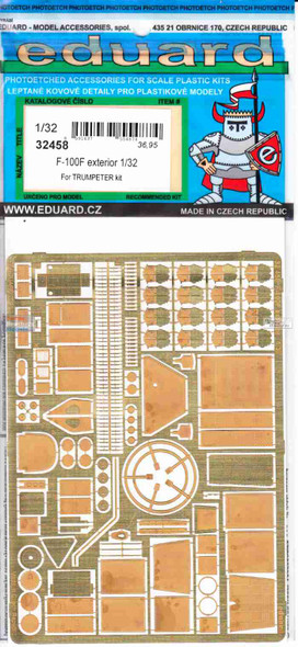 EDU32458 1:32 Eduard PE - F-100F Super Sabre Exterior Detail Set (TRP kit)