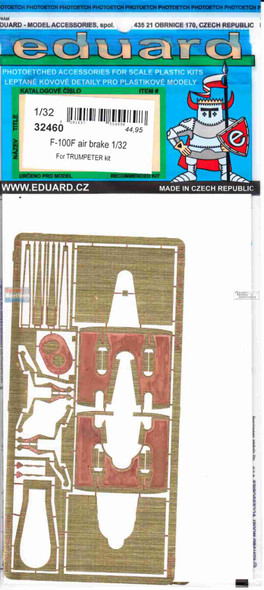 EDU32460 1:32 Eduard PE - F-100F Super Sabre Air Brake Set (TRP kit)