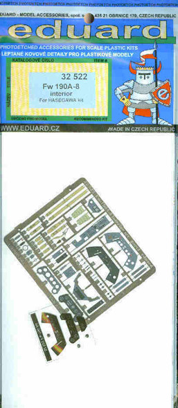 EDU32522 1:32 Eduard Color PE Fw190A-8 Interior Detail Set (HAS kit) #32522