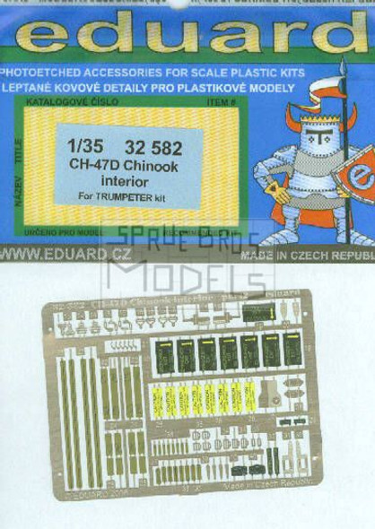 EDU32582 1:32 Eduard Color PE - CH-47D Chinook Interior Detail Set (TRP kit) #32582