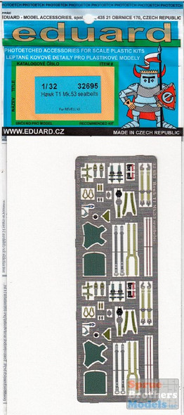 EDU32695 1:32 Eduard Color PE - Hawk T1 Mk 53 Seatbelts (REV kit) #32695