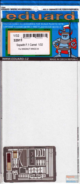 EDU32911 1:32 Eduard Color PE - Sopwith Camel F.1 Camel Detail Set (WNW kit)