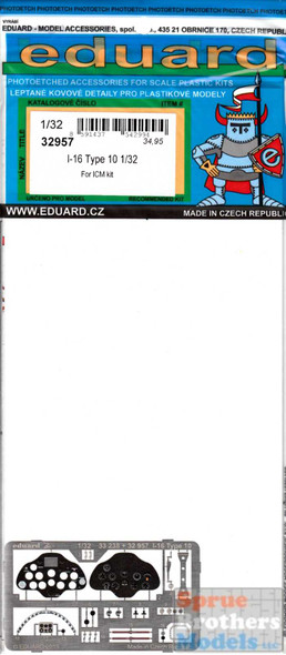 EDU32957 1:32 Eduard Color PE - I-16 Type 10 Detail Set (ICM kit)