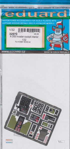 EDU32970 1:32 Eduard Color PE - A-26B Invader Cockpit Interior Detail Set (HBS kit)