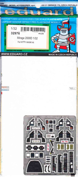 EDU32976 1:32 Eduard Color PE - Mirage 2000D Detail Set (KTH kit)