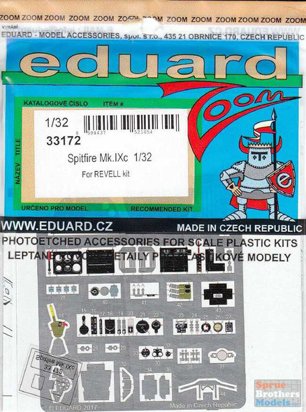 EDU33172 1:32 Eduard Color Zoom PE - Spitfire Mk.IXc (REV kit)