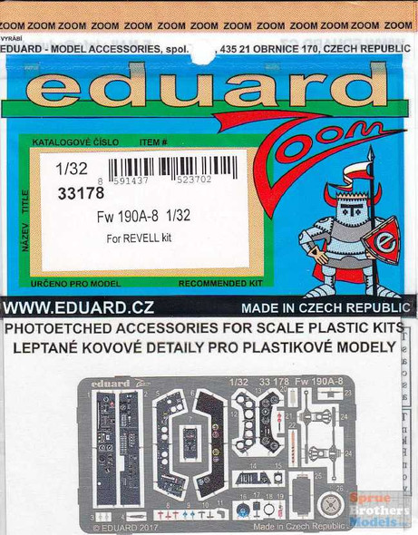 EDU33178 1:32 Eduard Color Zoom PE - Fw 190A-8 (REV kit)