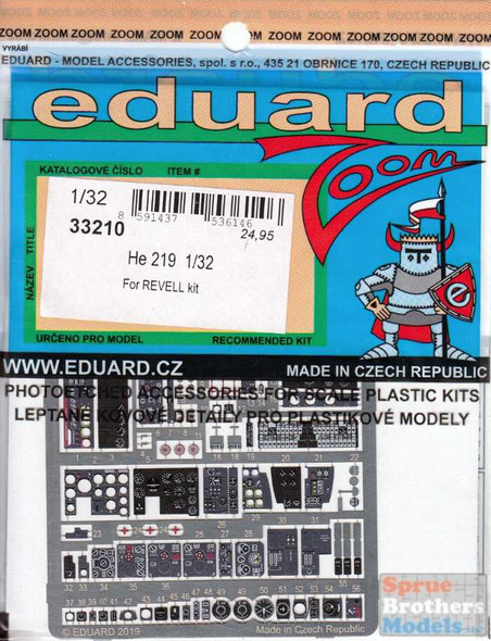 EDU33210 1:32 Eduard Color Zoom PE - He 219 (REV kit)