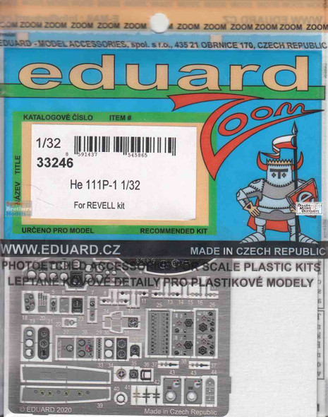 EDU33246 1:32 Eduard Color Zoom PE - He111P-1 (REV kit)
