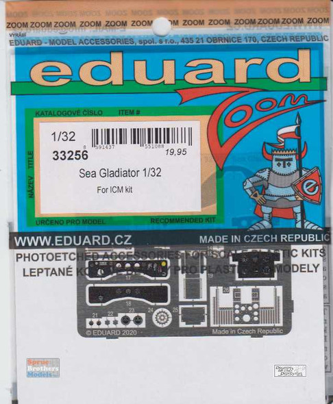EDU33256 1:32 Eduard Color Zoom PE - Sea Gladiator (ICM kit)