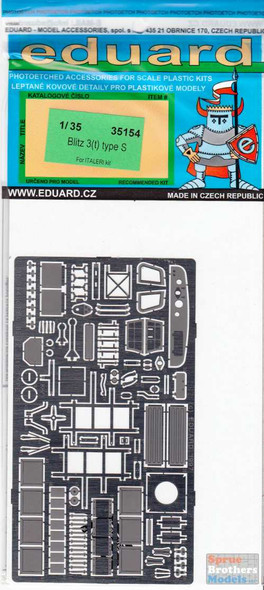 EDU35154 1:35 Eduard PE - Blitz 3(t) Type S Detail Set (ITA kit)