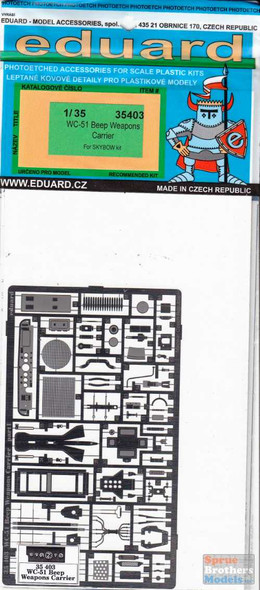 EDU35403 1:35 Eduard PE WC51 Beep Weapons Carrier Detail Set (SKB/AFV kit)