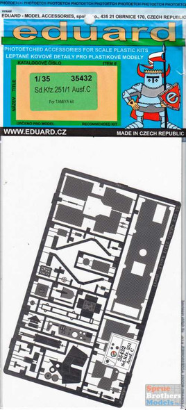 EDU35432 1:35 Eduard PE Sd.Kfz.251/1 Ausf C Detail Set (TAM kit)