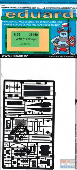 EDU35450 1:35 Eduard PE Sd.Kfz.124 Wespe Detail Set (TAM kit)
