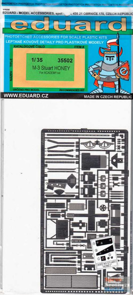 EDU35502 1:35 Eduard PE M3 Stuart Honey (ACA kit)