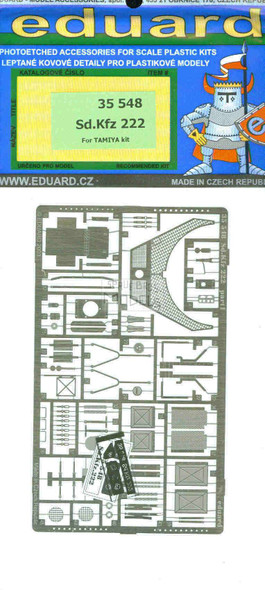 EDU35548 1:35 Eduard PE Sd Kfz 222 Detail Set #35548