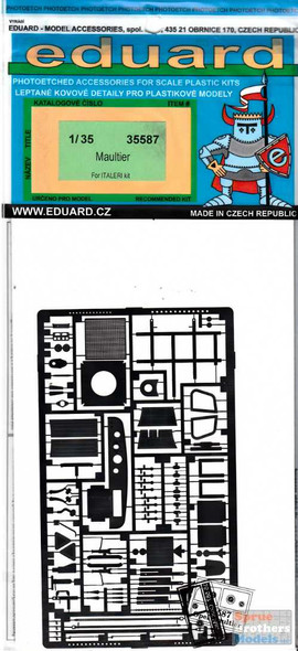 EDU35587 1:35 Eduard PE Maultier Detail Set (ITA kit)