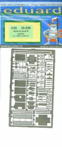EDU35836 1:35 Eduard PE - STuG III Ausf B Exterior (TAM kit) #35836
