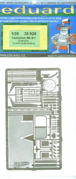 EDU35925 1:35 Eduard PE - Centurion Mk 5/1 Australian Detail Set (AFV kit) #35925