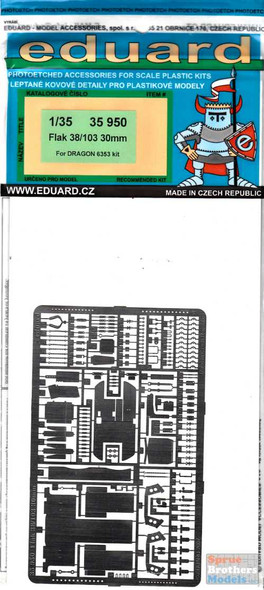 EDU35950 1:35 Eduard PE Flak 38/103 30mm Detail Set (DRA kit)