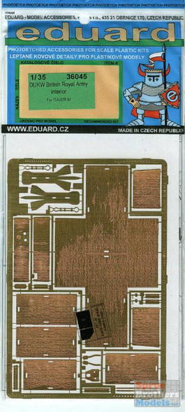 EDU36045 1:35 Eduard PE - DUKW Royal Army Interior (ITA kit) #36045