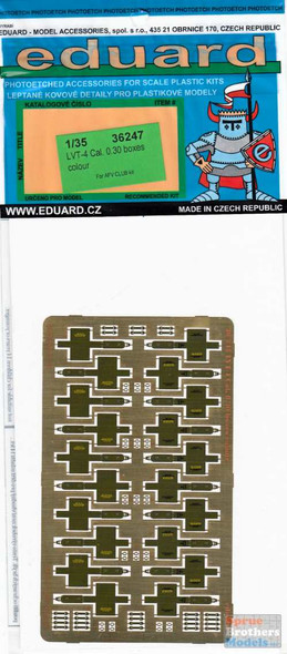 EDU36247 1:35 Eduard Color PE - LVT-4 0.30 Caliber Ammo Boxes