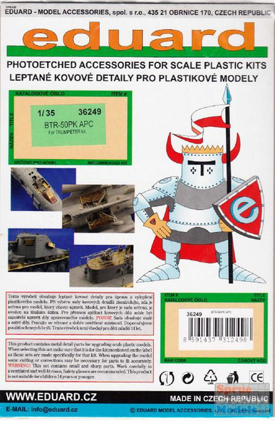 EDU36249 1:35 Eduard PE - BTR-50K APC Detail Set (TRP kit)