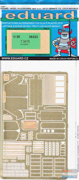 EDU36323 1:35 Eduard PE - T-34/76 (ICM kit)
