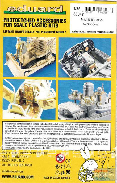 EDU36347 1:35 Eduard PE - MIM-104F PAC-3 Patriot (DRA kit)