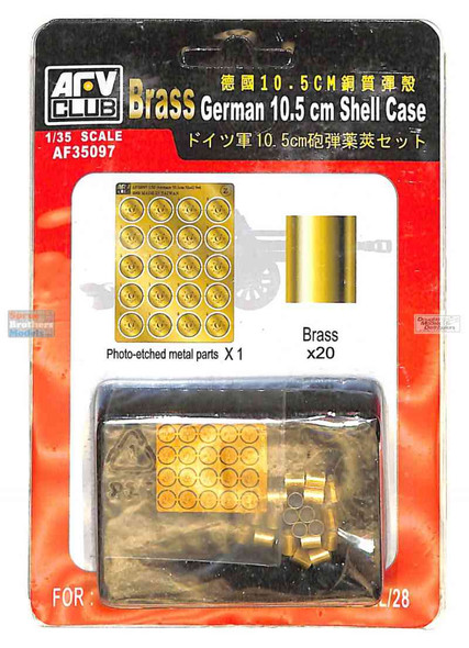 AFV35097 1:35 AFV Club Brass German 10.5cm Shell Case