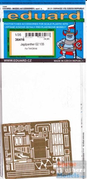 EDU36416 1:35 Eduard PE - Jagdpanther G2 Detail Set (TAK kit)