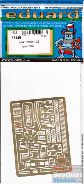 EDU36426 1:35 Eduard PE - M46 Patton Detail Set (TAK kit)