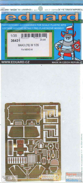 EDU36431 1:35 Eduard PE - M4A3(76)W Sherman Detail Set (MNG kit)
