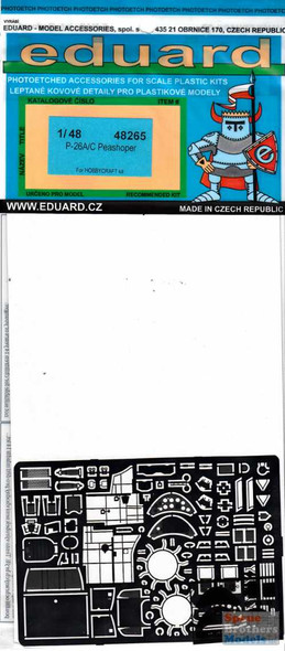 EDU48265 1:48 Eduard PE - P-26A/C Peashooter Detail Set (HOB kit)