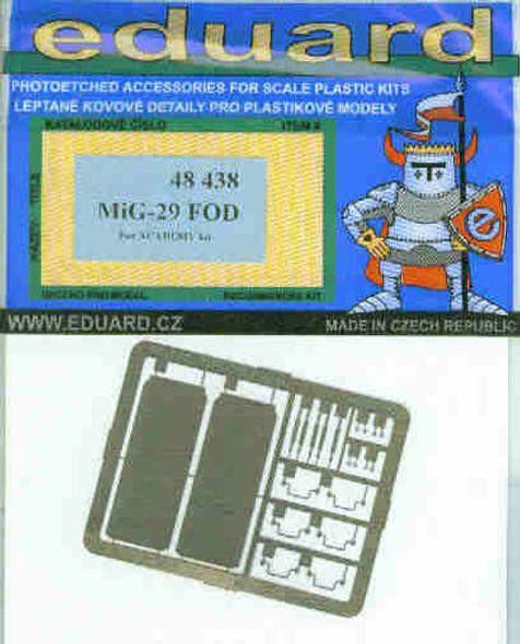 EDU48438 1:48 Eduard PE - MiG-29A Fulcrum FOD Cover #48438