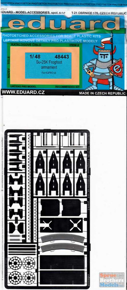 EDU48443 1:48 Eduard PE - Su-25K Frogfoot Armament Detail Set (KOP kit)