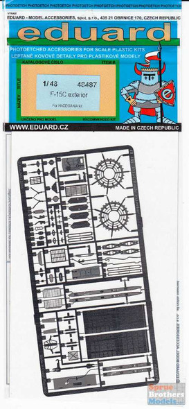 EDU48487 1:48 Eduard PE - F-15C Eagle Exterior Detail Set (HAS kit)