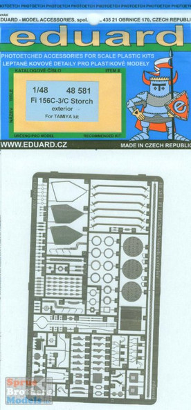 EDU48581 1:48 Eduard PE - Fi 156C/C Storch Exterior Detail Set (TAM kit) #48581
