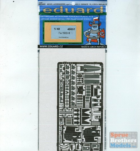 EDU48651 1:48 Eduard PE - Fw 190D-9 Detail Set (EDU kit) #48651