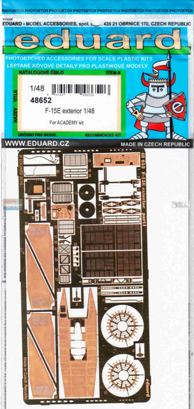 EDU48652 1:48 Eduard PE - F-15E Strike Eagle Exterior Detail Set (ACA kit)