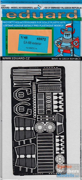 EDU48672 1:48 Eduard PE - EA-6B Prowler Exterior Detail Set (KIN kit) #48672