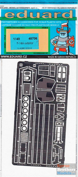 EDU48706 1:48 Eduard PE - F-14A Tomcat Exterior Detail Set (HBS kit) #48706
