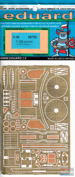 EDU48792 1:48 Eduard PE - F-35B Lightning II Exterior Detail Set (KTH kit)