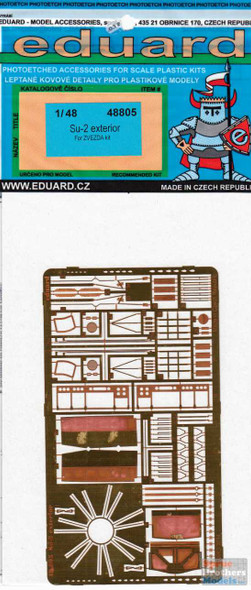 EDU48805 1:48 Eduard PE - Su-2 Exterior Detail Set (ZVE kit)