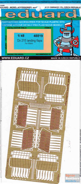 EDU48819 1:48 Eduard PE - Do 215 Landing Flaps Set (ICM kit)